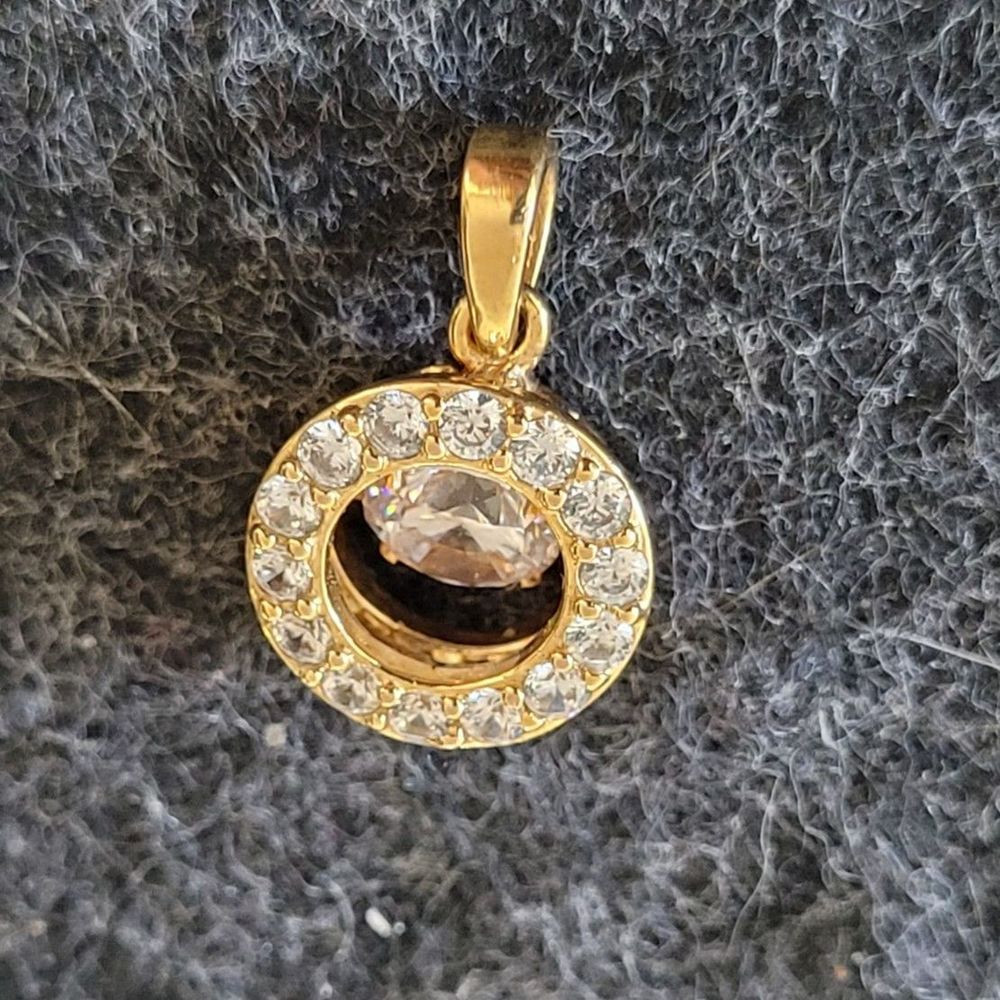 Beautiful Gold Tone PAJ CZ with stamped 925 sterling silver brilliant Pendant